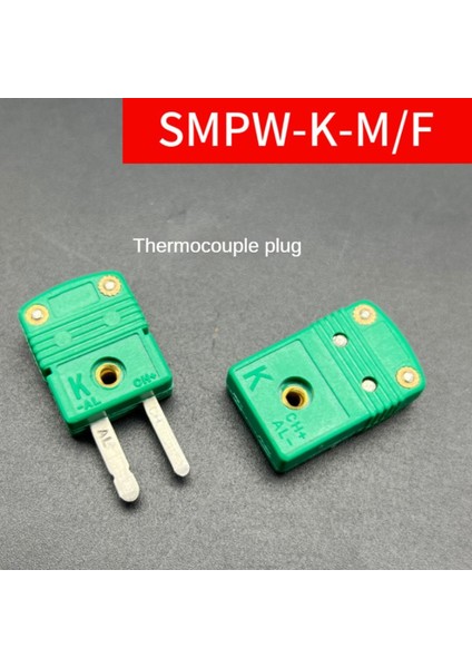 2 Takım Mini K Tipi Termokupl Tel Konnektörleri Erkek Dişi Fiş Adaptörü 200°C(392°F) Termokupl Sensörü Probu Yeşil (Yurt Dışından) fiyatları
