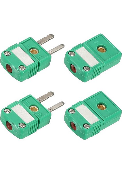 2 Takım Mini K Tipi Termokupl Tel Konnektörleri Erkek Dişi Fiş Adaptörü 200°C(392°F) Termokupl Sensörü Probu Yeşil (Yurt Dışından) indirimleri