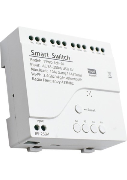 Tuya Akıllı Wifi Motor Anahtar Modülü Rf 433 Radyo Uzaktan Kumanda 4ch Inching Röle Alexa Google Home Için, 4ch AC85-250V (Yurt Dışından)