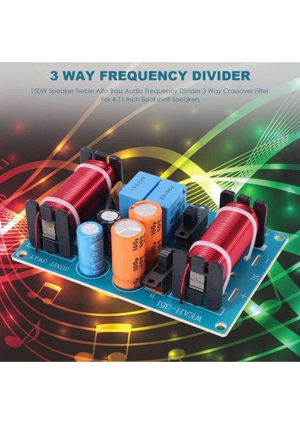 150W Hoparlör Tiz Alto Bas Ses Frekans Bölücü 4-11 Inç Kitaplık Hoparlörleri Için 3 Yollu Geçiş Filtresi (Yurt Dışından) fırsatları