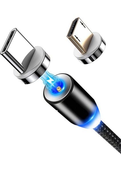 USB Manyetik Şarj Kablosu, Manyetik Şarj Kablosu 540° Dönebilen Manyetik Telefon Şarj Cihazı (6,6ft) (Yurt Dışından) fiyatları