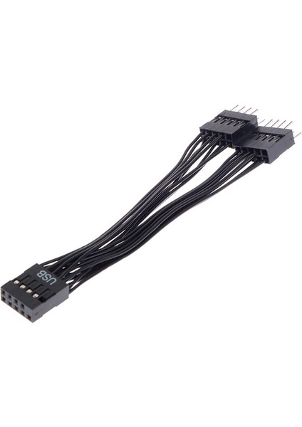 Adet Bilgisayar Anakartı USB Uzatma Kablosu 9 Pin 1 Dişi 2 Erkek Y Splitter Ses Hd Uzatma Kablosu Pc Için 10CM (Yurt Dışından) modelleri