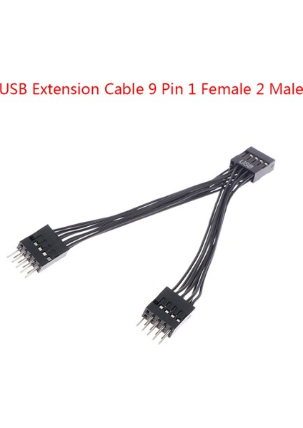 Adet Bilgisayar Anakartı USB Uzatma Kablosu 9 Pin 1 Dişi 2 Erkek Y Splitter Ses Hd Uzatma Kablosu Pc Için 10CM (Yurt Dışından) fırsatları