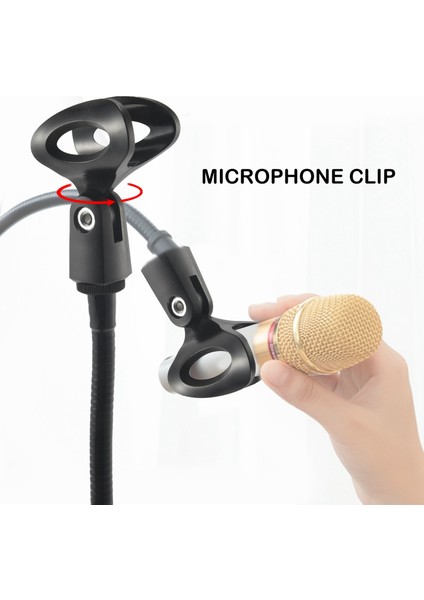 Radyo Yayın Stüdyosu, Canlı Yayın Ekipmanı, Istasyonlar Için Masa Kelepçeli Esnek Deveboynu Mikrofon Standı (Yurt Dışından) modelleri