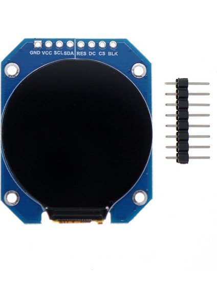1.28 Inç Tft LCD Ekran Modülü Yuvarlak Rgb 240X240 GC9A01 Sürücü 4 Telli Spı Arayüzü 240X240 Çözünürlük Adaptörü Pcb (Yurt Dışından)