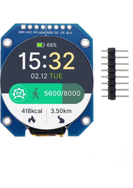 1.28 Inç Tft LCD Ekran Modülü Yuvarlak Rgb 240X240 GC9A01 Sürücü 4 Telli Spı Arayüzü 240X240 Çözünürlük Adaptörü Pcb (Yurt Dışından) fiyatları