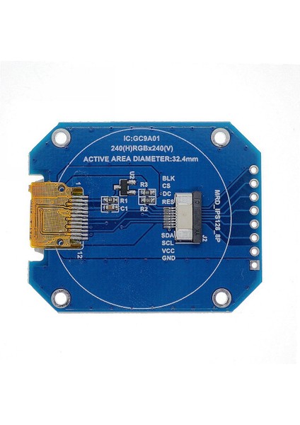 1.28 Inç Tft LCD Ekran Modülü Yuvarlak Rgb 240X240 GC9A01 Sürücü 4 Telli Spı Arayüzü 240X240 Çözünürlük Adaptörü Pcb (Yurt Dışından) indirimleri