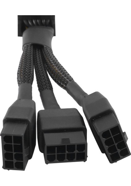 3X8PIN Pcı-E'den 16PIN'E (12+4) Pcı-E 5.0 12VHPWR Konnektörü 90 Derece Dirsek Kablosu Gpu RTX4090 RTX4080 Serisi P8X3'TEN 16PIN-B'YE (Yurt Dışından) modelleri