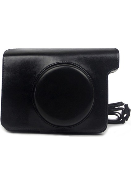 Fujifilm Instax Wide 300 Anlık Kamera Kılıfı Için Kamera Çantası Omuz Askılı Pu Taşıma Çantası Siyah (Yurt Dışından)