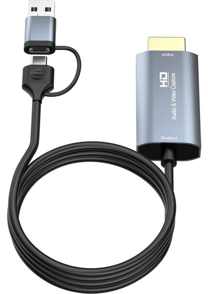 4K HDMI Uyumlu Tip-C+Usb Yakalama Kartı 1080P Bilgisayar Oyunu Cep Telefonu Canlı Ses Video Yakalama Kartı 1.8m (Yurt Dışından) fırsatları