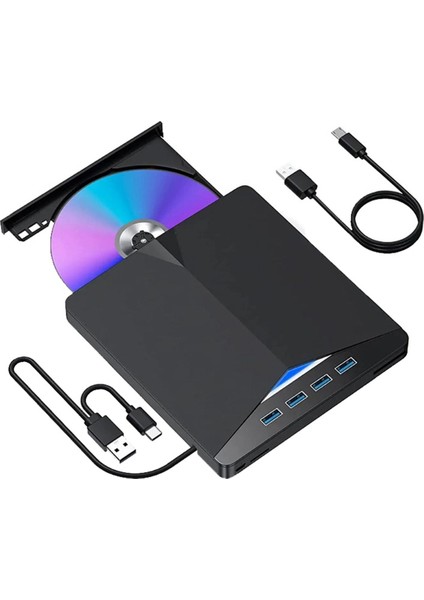 USB 3.0 Type-C Harici DVD Rw CD Sürücüsü Yazıcı Okuyucu Oynatıcı Harici Optik Sürücü Pc Dizüstü Masaüstü Bilgisayar Için (Yurt Dışından)