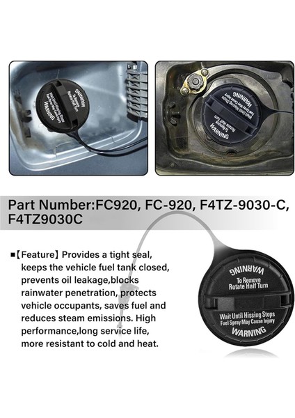 Araba Gaz Benzin Deposu Kapağı Iç Yakıt Deposu Kapağı F4TZ-9030-C FC-920 Ford Bronco Ranger Explorer F150 F250 F350 (Yurt Dışından) fırsatları