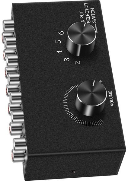 6'sı 1 Arada Çıkışlı Sol/sağ Stereo Ses Anahtarı Sessiz Düğmeli Taşınabilir Rca Stereo Ses Anahtarı Ses Ayırıcı (Yurt Dışından) modelleri