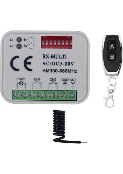 Uzaktan Kumanda Anahtarı Alıcısı 300-868MHZ Alıcı Evrensel Ac/dc 9-30V Garaj Kapısı Kontrolü Garaj Anahtarı (Yurt Dışından)