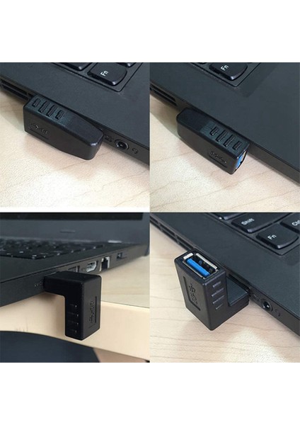 4 Adet USB 3.0 Adaptör Bağlantı Parçaları 90 Derece Erkek - Dişi USB Konnektörü - Sol, Sağ, Yukarı, Aşağı Açı Adaptörü Dahil (Yurt Dışından) indirimleri