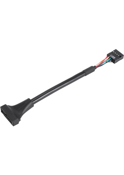 Siyah USB 2.0 9 Pin Dişi - USB 3.0 20 Pin Erkek Kablo Adaptör Konnektörü (Yurt Dışından)