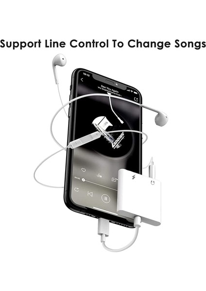 IPhone 2'si 1 Arada Kulaklık Adaptörü - IPhone 12/12 PRO/11/11PRO/SE/8/7/6 Için 3,5 mm Kulaklık Bağlantı Adaptörü (Yurt Dışından) indirimleri