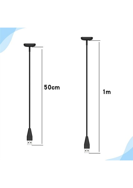 Fitbit Şarj 5/lüks USB Kablosuz Manyetik Şarj Aleti Kablosu Şarj Standı Taşınabilir Adaptör Akıllı Saat Aksesuarları 0.5 M (Yurt Dışından)