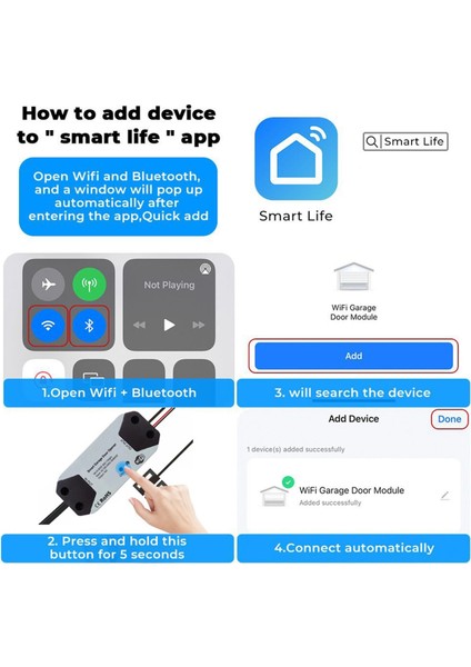 Tuya Wıfı Akıllı Garaj Kapısı Açma Kontrol Cihazı App Ses Kontrolü Akıllı Anahtar Desteği Aile Paylaşım Kontrolü (Ab) (Yurt Dışından) fiyatları
