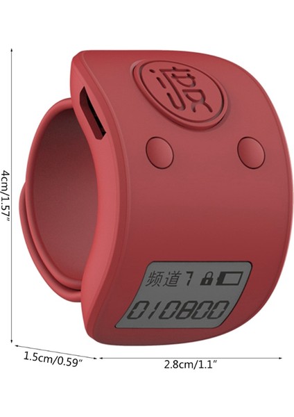 Mini Dijital LCD Parmak Yüzük El Taksitli Sayacı 6 Haneli Şarj Edilebilir Sayaçlar Clicker-Beyaz (Yurt Dışından) fırsatları