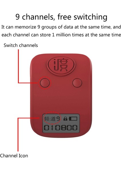 Mini Dijital LCD Parmak Yüzük El Taksitli Sayacı 6 Haneli Şarj Edilebilir Sayaçlar Clicker-Beyaz (Yurt Dışından) indirimleri
