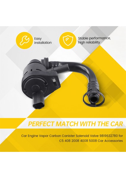 Araba Motor Buhar Karbon Kanister Solenoid Valfi 9819632780 Citroen C5 Peugeot 408 2008 4008 5008 Araba Aksesuarları (Yurt Dışından) fırsatları
