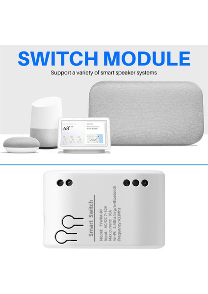 1ch Rf Akıllı Anahtar 7-32V Ac Dc Wıfı Tuya Uzaktan Kumanda 433 Işık Anahtarı 10A Rele Röle Kendinden Kilitleme Kilitleme Inching (Yurt Dışından) fırsatları