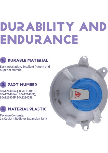 Araba Soğutma Radyatör Genleşme Tankı Kapaklı 80A121405AQ 80A121405AK Audi Q5 2016-2020 Sq5 2016-,Q5L 80A121405T (Yurt Dışından) indirimleri
