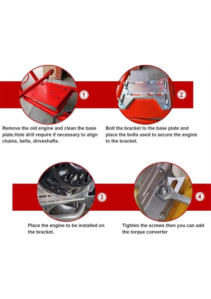 Motor Motor Montajı Ayarlanabilir Adaptör Braket Plakası Mini Bisiklet Go Kart 79CC 97CC 100CC Küçük 4 Zamanlı Motorlar Için (Yurt Dışından) fiyatları