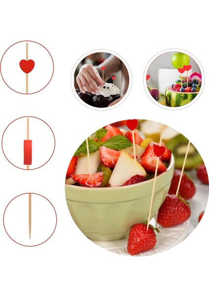 Bambu Kalp Kürdan 12 cm 50 Adet indirimleri