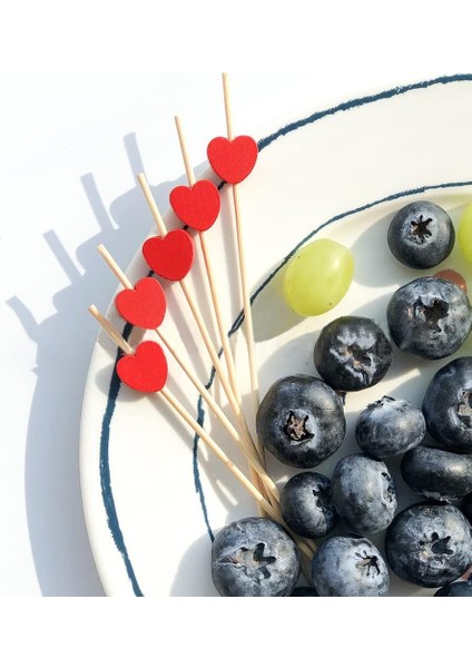 Bambu Kalp Kürdan 12 cm 50 Adet