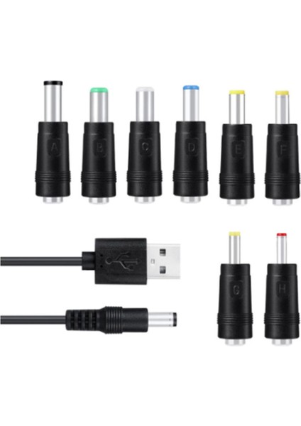 In1 5V USB Dc 5.5x2.1mm 3.5mm 4.0mm 4.8mm 6.4mm 5.5x2.5mm 6.3mm Fiş Şarj Kablosu Fan Hoparlör Yönlendirici LED Lamba (Yurt Dışından) fiyatları