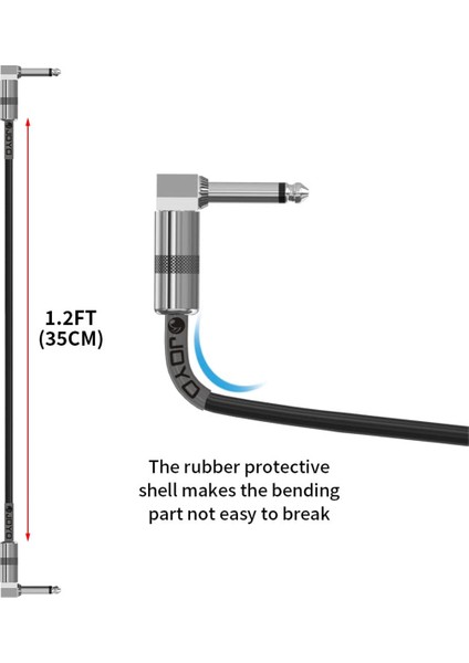 Joyo Audio Studio Patch Kabloları 1.2ft Bas Gitar Efekt Pedalı Için Profesyonel Gitar Patch Kabloları 1/4 Inç (Cm-05, 6 Paket) (Yurt Dışından) fiyatları