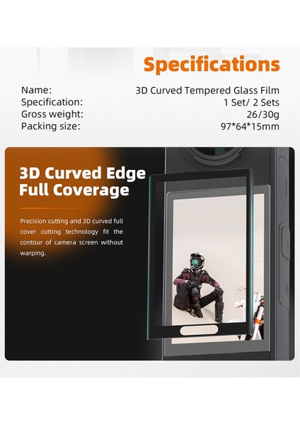 INSTA360 X4 Kavisli Temperli Film Hd Patlamaya Karşı Dayanıklı Çizilmeye Karşı Koruyucu Film Aksesuarları Için Temperli Film, 1 Set (Yurt Dışından) fırsatları