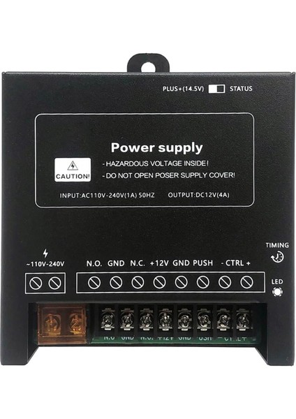 Kapı Erişim Sistemi Için Güç Kaynağı Kontrol Cihazı Elektrikli Kilit Interkom Kamera Girişi 110V-240V Ac - Çıkış 12V Dc 4A (Yurt Dışından)