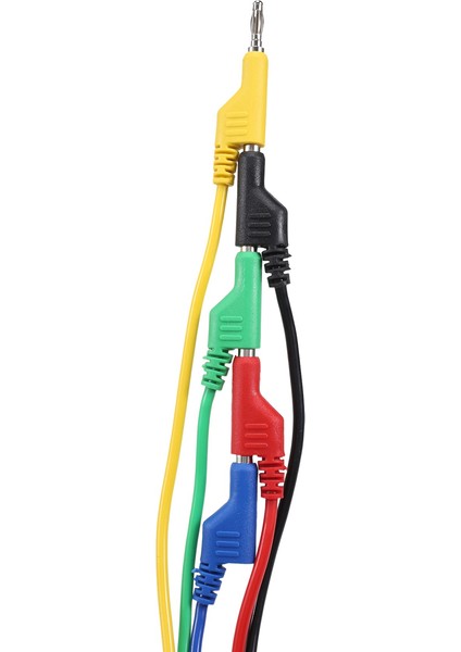 5 Adet Istiflenebilir Muzdan Muz Fişine Test Uçları Yumuşak Elektrik Test Kablo Teli 3.3ft/1m Multimetre 1000V 15A (Yurt Dışından)