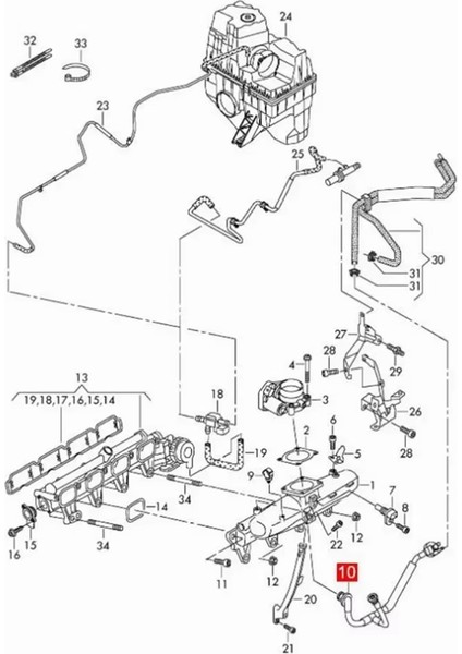 06J133781CB Karbon Hazne Solenoid Valf Boru Hattı Vw Caravelle Multivan T5 T6 Buhar Haznesi Tahliye Vanası ve Hortumu (Yurt Dışından) fırsatları