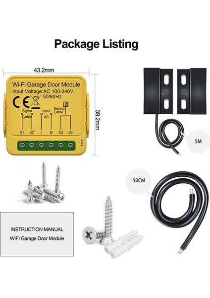 Tuya Garaj Kapısı Açma Kontrol Modülü Uzaktan Kumanda Anahtarı Akıllı Yaşam Uygulaması Alexa Home Assistant Zigbee ile Çalışır (Yurt Dışından) fırsatları