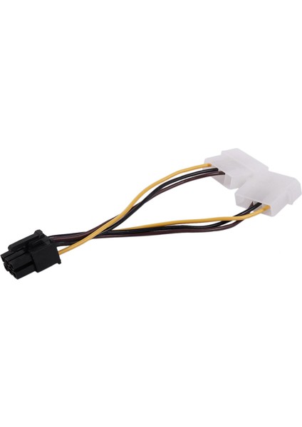 Çift 4 Pimli Molex Ide - 6 Pimli Pcı-E Grafik Kartı Güç Konektörü Kablosu Adaptörü (Yurt Dışından) modelleri