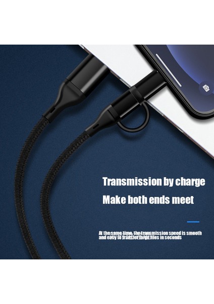4'ü 1 Arada Şarj Kablosu Pd Çok Fonksiyonlu Hızlı Şarj Veri Kablosu Tip-C'den Tip-C'ye Şarj Kablosu Telefon Şarj Kablosu (Yurt Dışından) modelleri