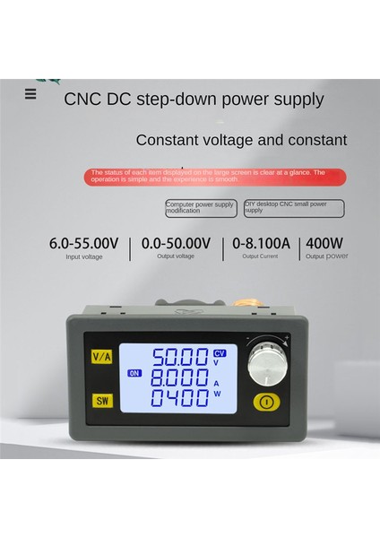 Dc 50V 8A 400W Cnc Ayarlanabilir Sabit Voltaj Regülatörü Cv cc Adım Aşağı Güç Kaynağı Modülü XY5008E (Yurt Dışından) indirimleri