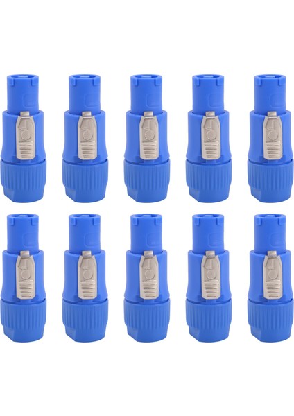 10 Adet/grup NAC3FCA Speakon Fişi 3 Pin Erkek Powercon Konektörü 20A 250 V Ac Priz Konnektörü Mavi (Yurt Dışından)