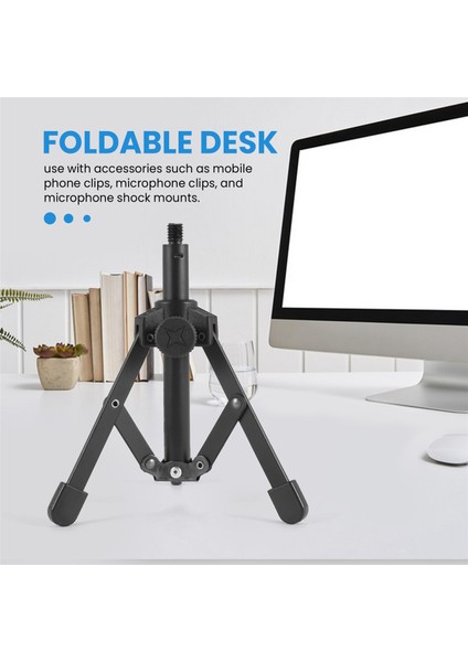 Podcast'ler, Çevrimiçi Sohbet, Konferanslar, Dersler, Toplantılar ve Daha Fazlası Için Katlanabilir Tripod Masaüstü Mikrofon Standı Tutucu (Yurt Dışından) indirimleri