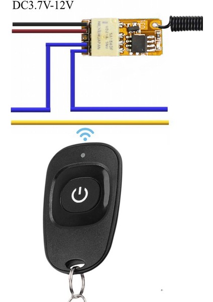 Basma Düğmesi Tasarrufu Mini Röle Kontak Rf Kablosuz Anahtarları DC3.7V-12V 433MHZ Akıllı Ev Küçük Küçük Uzaktan Anahtarlar (Yurt Dışından) fırsatları