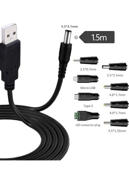 Evrensel 5V USB Güç Kablosu, Android Telefonlar, Tablet, Güç Bankası, OYRCRI4K Için 8 Tip Konnektörlü Usb'den Dc Güç Kablosuna (Yurt Dışından) fiyatları