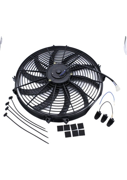 Araba Soğutma Radyatör Fanı 16 Inç Evrensel Elektrikli Radyatör Ince Itmeli Çekmeli Soğutma Fanı 12V 120W Montaj Kiti (Yurt Dışından) indirimleri