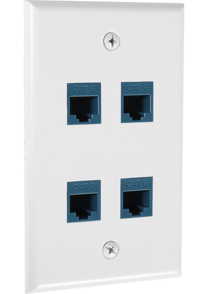 Ethernet Duvar Plakası 4 Port Duvar Plakası Dişi-Dişi Cat7/6/6e/5/5e Ethernet Cihazlarıyla Uyumlu - Mavi (Yurt Dışından) fiyatları