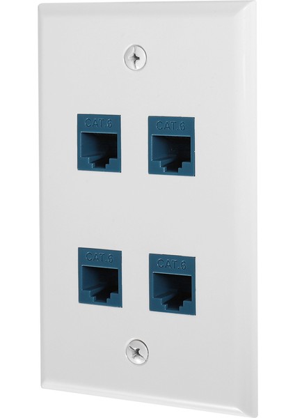 Ethernet Duvar Plakası 4 Port Duvar Plakası Dişi-Dişi Cat7/6/6e/5/5e Ethernet Cihazlarıyla Uyumlu - Mavi (Yurt Dışından) modelleri