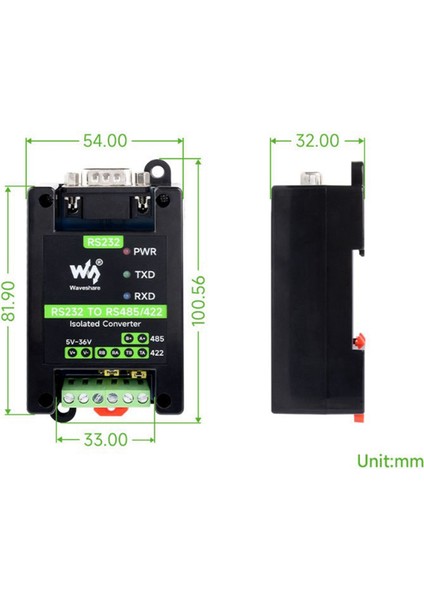 Waveshare RS232 - RS485/422 Aktif Dijital Izole Çok Fonksiyonlu Kullanışlı ve Pratik Erkek Arayüz Seri Dönüştürücü (Yurt Dışından) fırsatları