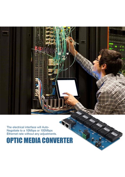 100M Pcba Kartı Fiber Optik Medya Dönüştürücü 2 RJ45 Ila 6 Sc Optik Konnektör 3A+3B Port 20KM Ethernet Anahtarı (Yurt Dışından) fırsatları